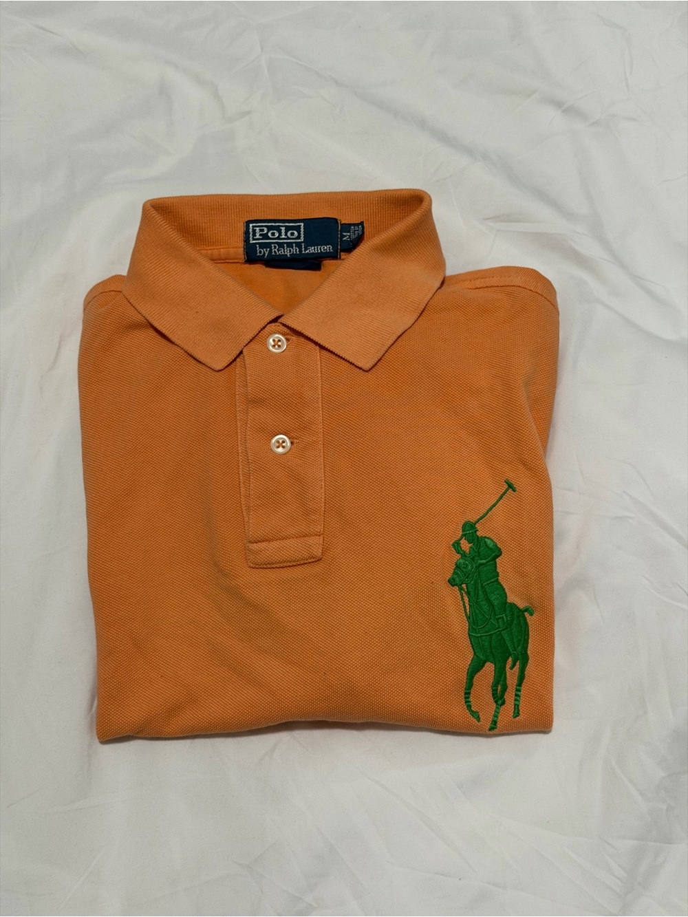 Polo by Ralph Lauren Orange Polo with Green Pony